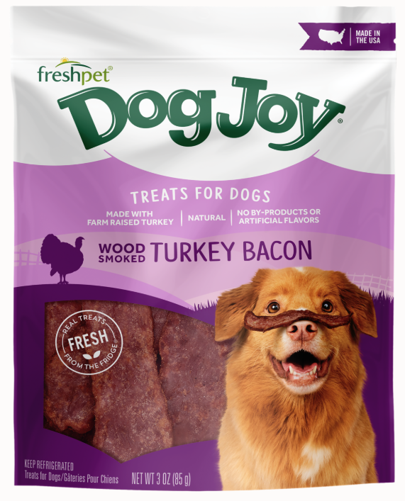 Dog Joy Wood-Smoked Turkey Bacon Treat 3 oz Bag