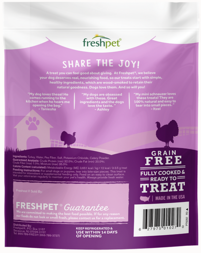 Dog Joy Wood-Smoked Turkey Bacon Treat 3 oz Bag